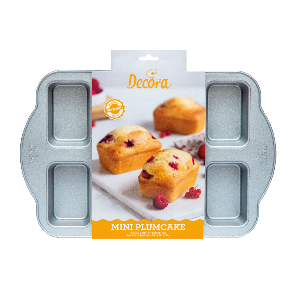 Decora Kalup za mini tortice non-stick utori o 9,5 x 6,3 h cm – kalup 38,6 x 25 x 4 h cm