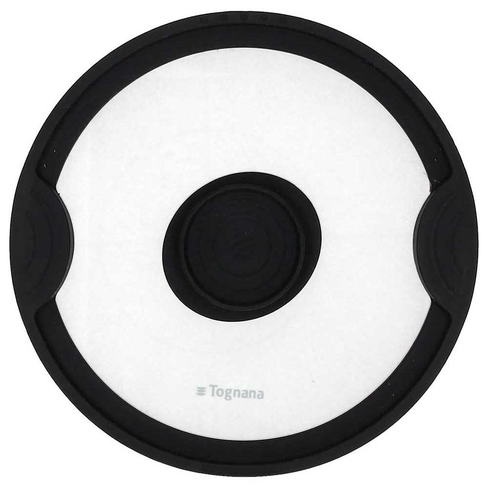 TOGNANA AVANTSPACE poklopac 24cm stakleni sa silikonskim rubom aluminij crna